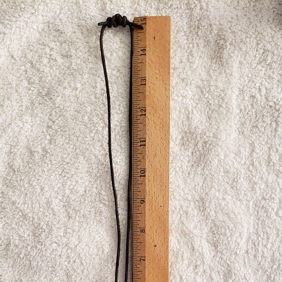 Metal Cross Leather Necklace Sparkly Cross Bracelet with Semi-Precious Stone - Picture 6 of 10